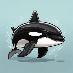 Cartoon Killer Whale Vector