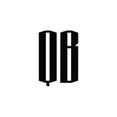 QB monogram logo design letter text name symbol monochrome logotype alphabet character simple logo
