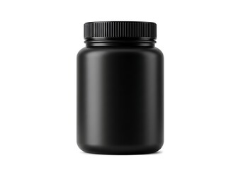 Blank Matte Black Plastic Bottle Mockup