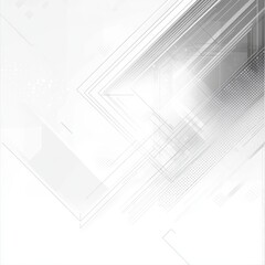 Abstract grayscale artwork featuring overlapping geometric shapes, lines, and subtle textures, creating a sense of depth and movement