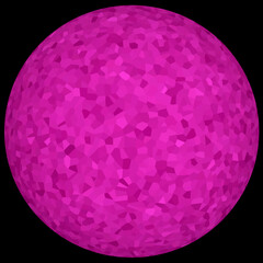 pink ball with diamond like texture against black background