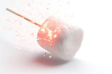 a marshmallow with a stick sticking out of it