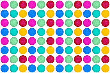 seamless pattern: color beads with diamond like texture against white background