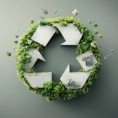 Circular economy concept. Energy consumption and CO2 emissions are increasing. Sharing,reusing,repairing,renovating and recycling existing materials and products as much possible
