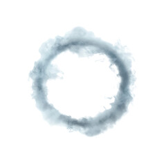 Naklejka premium Abstract Smoke Ring, Circular Cloud, Whirlwind Design Element
