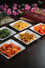 Salad with vegetables and dressing