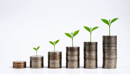 Investing in growth money management strategies financial planning infographic business environment top-down view