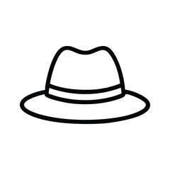 Stylish Fedora Hat Silhouette Vector Graphic