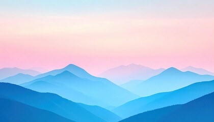 Obraz premium Serene sunrise over mountain ranges nature landscape photography calm environment panoramic view