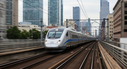 Naklejka premium train in motion