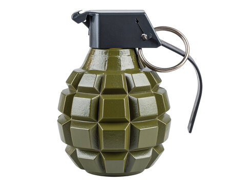 Military M67 Hand Grenade on transparent Background, PNG