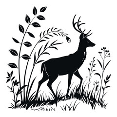 Deer Silhouette Vector 