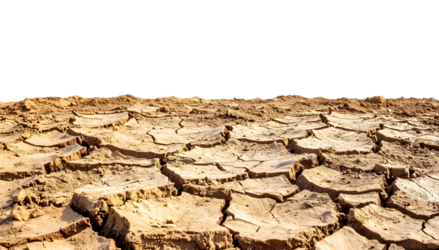 Cracked Land on Transparent Background
