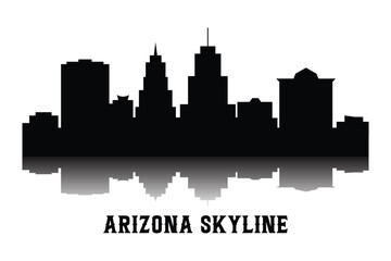 Obraz premium Arizona city skyline vector