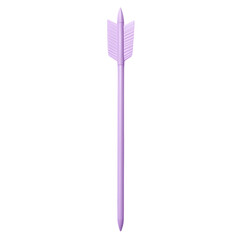 Minimal Arrow with Elegant Simplicity in Soft Lilac Isolated on Transparent Background