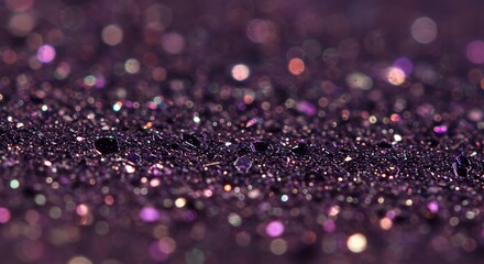 Shimmering Purple Glitter: A Dazzling Macro Photograph