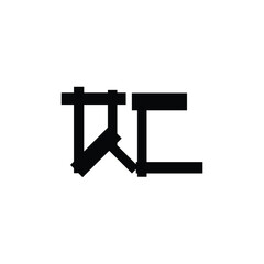 QC monogram logo design letter text name symbol monochrome logotype alphabet character simple logo