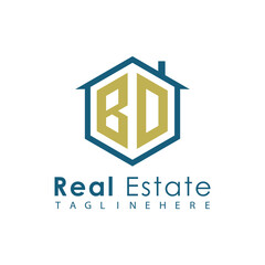 Modern Real Estate Logo – House, Apartment, Building, Architecture, Construction, Property Investment, Corporate Branding Design
