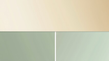 Fototapeta premium Abstract Color Block Background with Cream and Green Tones