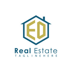 Modern Real Estate Logo – House, Apartment, Building, Architecture, Construction, Property Investment, Corporate Branding Design
