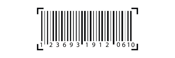 barcode vector icon illustration design. EAN-13 bar code isolated on white background. barcode icon for selling, Product Barcode.