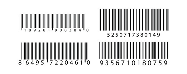 Simple barcode icon set. Barcode product distribution icon for apps and website UI designs. Dummy Barcode icon. barcode icon for selling, shopping.