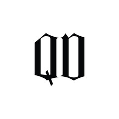 QD monogram logo design letter text name symbol monochrome logotype alphabet character simple logo