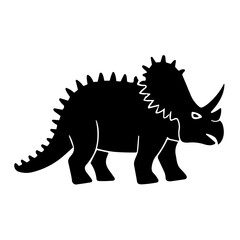 Simple dinosaur Triceratops Icon 