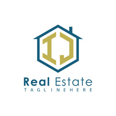 Modern Real Estate Logo – House, Apartment, Building, Architecture, Construction, Property Investment, Corporate Branding Design
