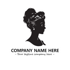 Head of queen logo company design vector illustration