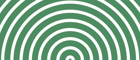 Green and White Concentric Semi-Circle Pattern for Minimalist Target Design.