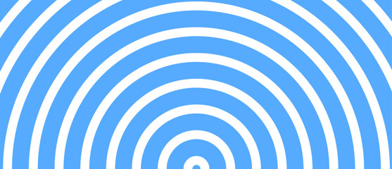 Blue and White Concentric Semi-Circle Pattern for Minimalist Target Design.