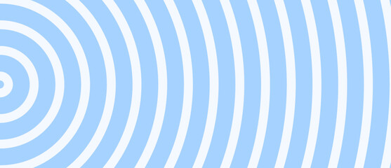 Blue and White Concentric Circles Pattern with Central Bullseye for Abstract Design.