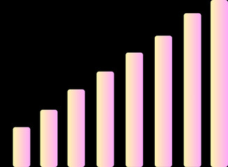Colorful Gradient Bar Graph on Dark Background