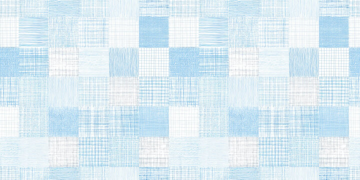 Textured blue patchwork design creates a calming atmosphere for home decor and fabric projects