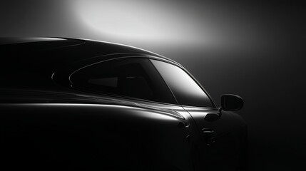 A sleek silhouette of a luxury car highlighted against a dramatic backdrop.