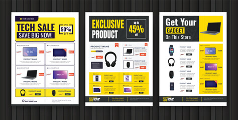 Product Catalog Flyer bundle, social media post set template