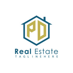 Modern Real Estate Logo – House, Apartment, Building, Architecture, Construction, Property Investment, Corporate Branding Design
