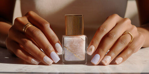 Elegant Marble Nail Art

