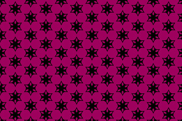 Seamless pink geometric pattern on black background