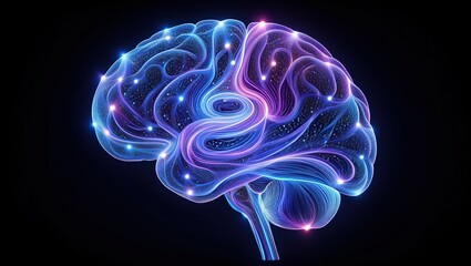 An abstract depiction of the human brain as a quantum energy field, with swirling particles representing the dynamic nature of consciousness.

