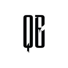 QE monogram logo design letter text name symbol monochrome logotype alphabet character simple logo