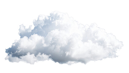 Fluffy white cloud isolated on transparent background for design use