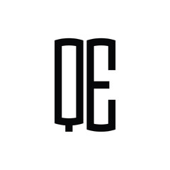 QE monogram logo design letter text name symbol monochrome logotype alphabet character simple logo