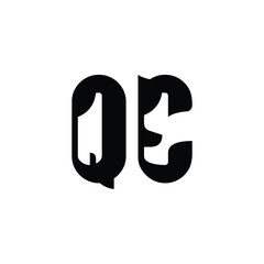 QE monogram logo design letter text name symbol monochrome logotype alphabet character simple logo