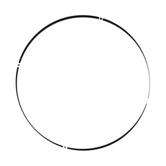 丸い線シンプル　強弱あり波線