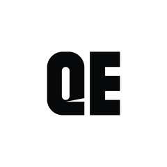 QE monogram logo design letter text name symbol monochrome logotype alphabet character simple logo