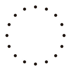 丸い線シンプル　点線