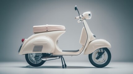 Obraz premium Classic vintage scooter with a sleek design and retro charm.