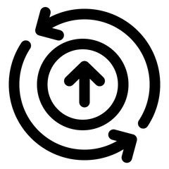 Upload Refresh Icon: Continuous Improvement and Renewal Symbol